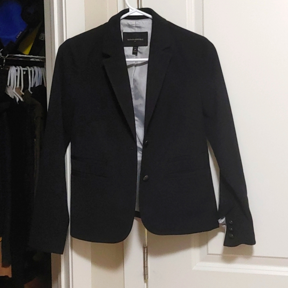Banana Republic 0P black blazer